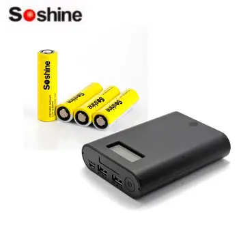 SoShine E3S LCD Display Portable Power Bank Charger With Soshine 18650 3.7V 3400mAh 3C Li-ion Rechargeable Battery
SoShine E3S LCD Display Portable Power Bank Charger With Soshine 18650 3.7V 3400mAh 3C Li-ion Rechargeable Battery