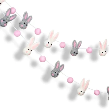 Wool Felt Rabbit Pom Pom Garland Handmade Bunny Ball Baby Shower Nursery Wall Hanging Decor Party Home Ornaments
Wool Felt Rabbit Pom Pom Garland Handmade Bunny Ball Baby Shower Nursery Wall Hanging Decor Party Home Ornaments