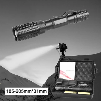 LED Flashlight Torch Emergent Lamp Durable Portable SuperBright with 2x 18650 Battery 1000LM XML-T6 Tactical Military Climbing
LED Flashlight Torch Emergent Lamp Durable Portable SuperBright with 2x 18650 Battery 1000LM XML-T6 Tactical Military Climbing