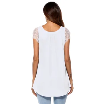 New Lace Women's Blouse Lace Short Sleeve O Neck Shirt Patchwork Summer Loose Casual Solid Blusa Female Black White Shirt
New Lace Women's Blouse Lace Short Sleeve O Neck Shirt Patchwork Summer Loose Casual Solid Blusa Female Black White Shirt