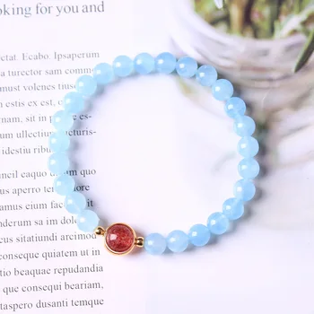 Natural aquamarine with a variety of crystal 6mm round beads DIY bracelet natural stone charm bracelet ladies jewelry gift 
Natural aquamarine with a variety of crystal 6mm round beads DIY bracelet natural stone charm bracelet ladies jewelry gift