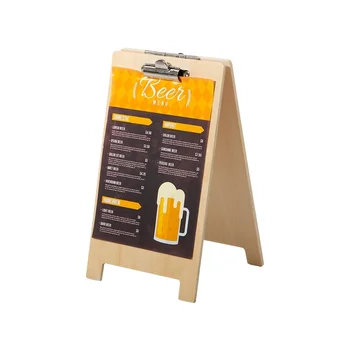 나무 레스토랑 메뉴 목록 가격 카드 라벨 홀더, 광고 사진 사인 보드 클립, 148x210mm(a5)