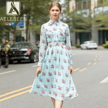 AELESEEN 2020 Spring New Fairy Print Runway Dresses Luxury Jacquard English Style Office Lady Sashes Mid-Calf Floral Dress
AELESEEN 2020 Spring New Fairy Print Runway Dresses Luxury Jacquard English Style Office Lady Sashes Mid-Calf Floral Dress