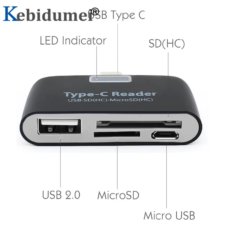 3 в 1 USB Type C USB-C TF SD OTG кардридер для Macbook Phone Tablet адаптер чтения карт памяти |