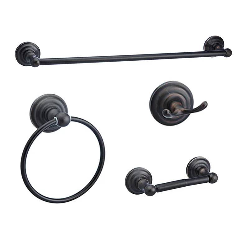 304 Stainless Steel 4-piece Bathroom Accessories Set Towel Holder Matte Black Toilet Roll Paper Holder Brushed Nickel Robe Hook
304 Stainless Steel 4-piece Bathroom Accessories Set Towel Holder Matte Black Toilet Roll Paper Holder Brushed Nickel Robe Hook