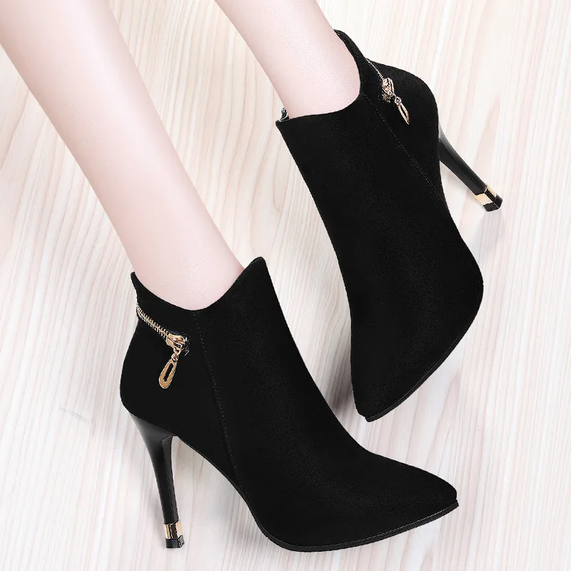 Women's Pointed-Toe Martin Boots Women's High Heel Boots 2019 Autumn & Winter New Style Europe And America Women's Boots Online 
Women's Pointed-Toe Martin Boots Women's High Heel Boots 2019 Autumn & Winter New Style Europe And America Women's Boots Online