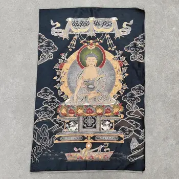 36 inch Tibet Silk embroidery black Sakyamuni Compassion Goddess Tangka Thangka Painting Mural
36 inch Tibet Silk embroidery black Sakyamuni Compassion Goddess Tangka Thangka Painting Mural