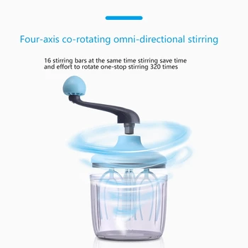 Manual Egg Cream Whisk Hand Type Foam Maker Milk Frother Handheld Multi-Functional Eggs Beater Practical Kitchen Tool 1100Ml 
Manual Egg Cream Whisk Hand Type Foam Maker Milk Frother Handheld Multi-Functional Eggs Beater Practical Kitchen Tool 1100Ml