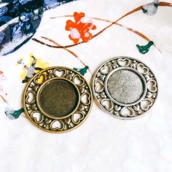 18mm Antique Bronze Silver Color Glass Cabochon Blank Base Necklace Pendant Setting Jewelry Accessories Diy Material 5pcs T266
18mm Antique Bronze Silver Color Glass Cabochon Blank Base Necklace Pendant Setting Jewelry Accessories Diy Material 5pcs T266