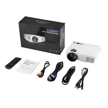 LESHP Q5 LED Projector 800*480 Pixel 1200LM Mini Home Theater Video Projector Home Cinema TV Laptops Smartphones
LESHP Q5 LED Projector 800*480 Pixel 1200LM Mini Home Theater Video Projector Home Cinema TV Laptops Smartphones