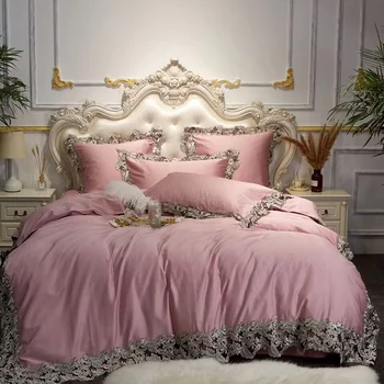 Luxury Pink Blue Wine Red Egyptian Cotton European Palace Bedding Set Queen King Lace Duvet Cover Bed sheet/Linen Pillowcases
Luxury Pink Blue Wine Red Egyptian Cotton European Palace Bedding Set Queen King Lace Duvet Cover Bed sheet/Linen Pillowcases