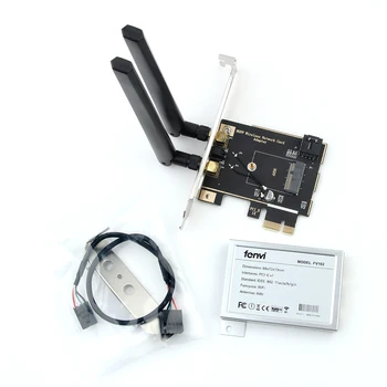 PCI-e PCI Express 1X Adapter Desktop Converter with 2* 6dBi Antenna For Intel 8260NGW 7260NGW 9260 NGFF M.2 WiFi Bluetooth Card
PCI-e PCI Express 1X Adapter Desktop Converter with 2* 6dBi Antenna For Intel 8260NGW 7260NGW 9260 NGFF M.2 WiFi Bluetooth Card
