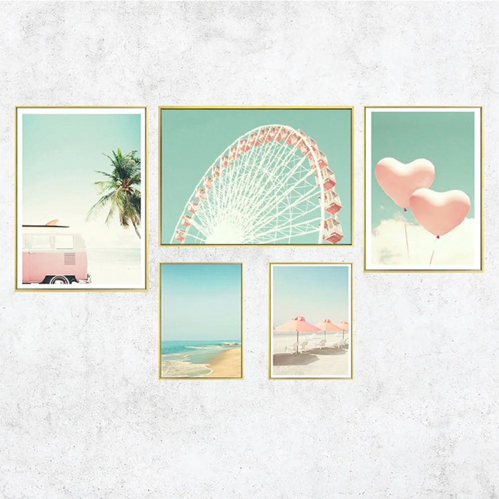 Small Fresh Photo Wall Combination Decorative Painting Pink Balloon Sunny Beach Landscape Poster Dining Room Bedroom Pictures
Small Fresh Photo Wall Combination Decorative Painting Pink Balloon Sunny Beach Landscape Poster Dining Room Bedroom Pictures