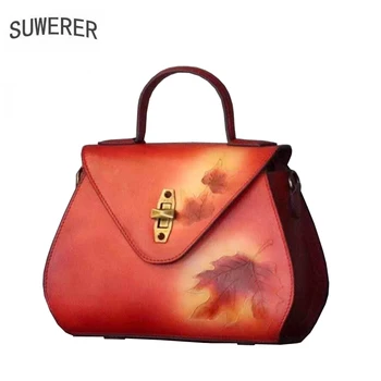 SUWERER Genuine Leather Women bag luxury handbags women bags designer bags famous brand women bags 2020 new tote bag Carved bag
SUWERER Genuine Leather Women bag luxury handbags women bags designer bags famous brand women bags 2020 new tote bag Carved bag