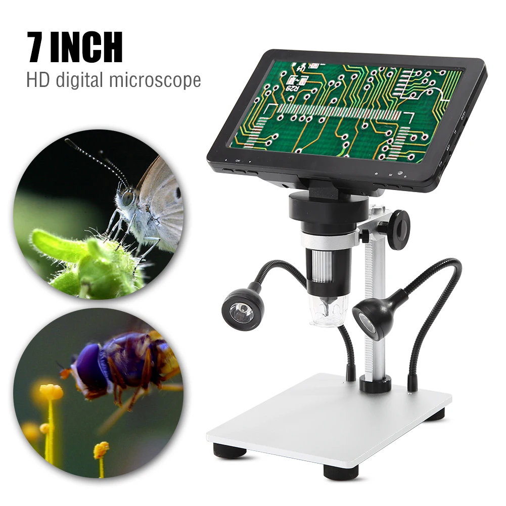 DM9 High-definition 1200X USB Digital Microscope Camera Endoscope 7 inch Magnifier with Bracket for Industrial Inspection Repair
DM9 High-definition 1200X USB Digital Microscope Camera Endoscope 7 inch Magnifier with Bracket for Industrial Inspection Repair
