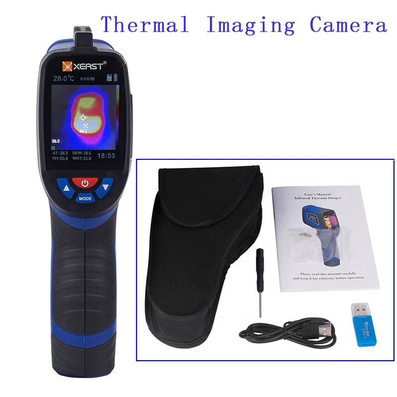 Thermal Imaging Camera image Handheld 2.4 inch Color Screen Come With 8G SD Card Ambient Humidity Infrared thermometer XE-27
Thermal Imaging Camera image Handheld 2.4 inch Color Screen Come With 8G SD Card Ambient Humidity Infrared thermometer XE-27