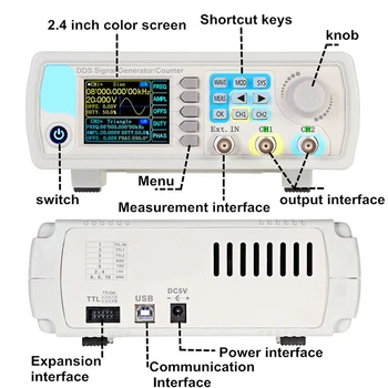 15MHz 2 Channel DDS Arbitrary Waveform Function Pulse Signal Generator Frequency Meter JDS6600 CLH@8
15MHz 2 Channel DDS Arbitrary Waveform Function Pulse Signal Generator Frequency Meter JDS6600 CLH@8