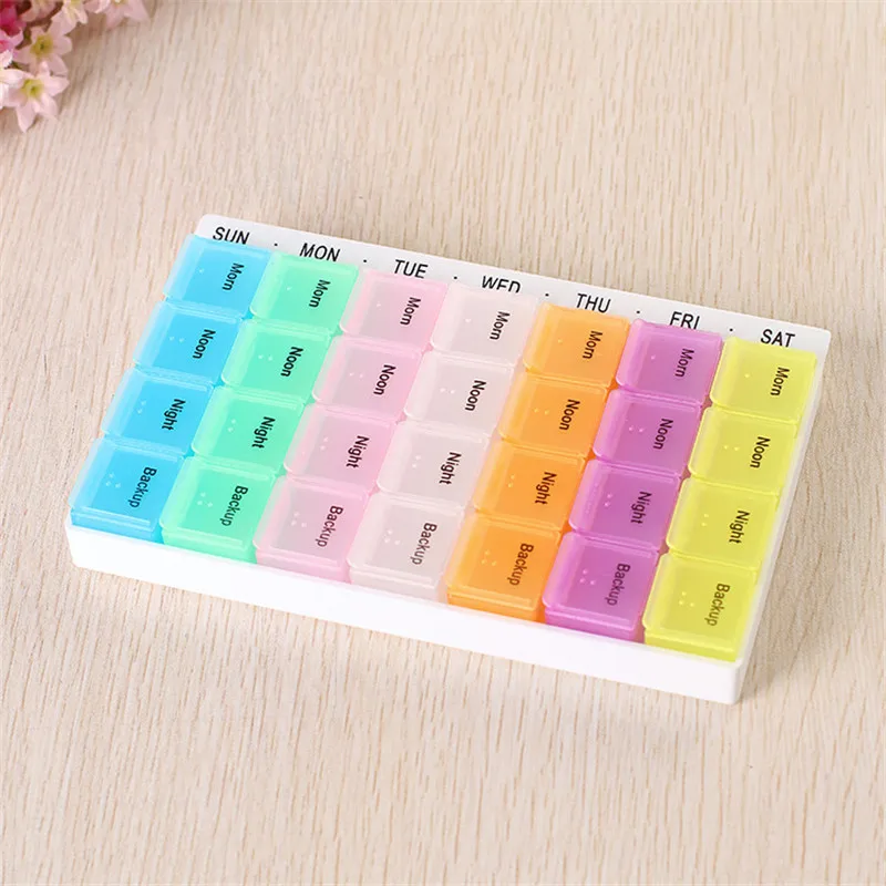 21 Lattice Multi-color Medicine Box One Week 7 Days Medicine Box Four Independent Medicine Box Jewelry Storage Box for old
21 Lattice Multi-color Medicine Box One Week 7 Days Medicine Box Four Independent Medicine Box Jewelry Storage Box for old