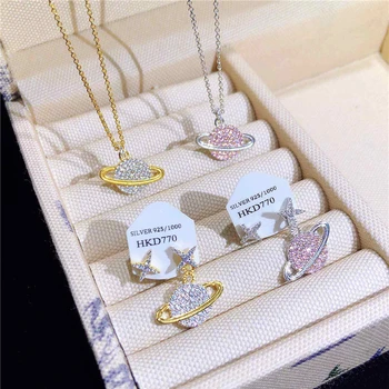 High quality brand golden star gold planet earring pink palnet ear studs planet pendant necklace
High quality brand golden star gold planet earring pink palnet ear studs planet pendant necklace
