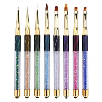 New Golden Metal Nail Art Brush Flower Crystal Acrylic UV Gel Pen Extension Builder Drawing Painting Profession Manicure Tools
New Golden Metal Nail Art Brush Flower Crystal Acrylic UV Gel Pen Extension Builder Drawing Painting Profession Manicure Tools