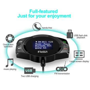 NEW FM Transmitter Quick Charge Support U Disk TF Car Kit MP3 Player USB Adapter Wireless Car Kit Auto FM Radio Modulator
NEW FM Transmitter Quick Charge Support U Disk TF Car Kit MP3 Player USB Adapter Wireless Car Kit Auto FM Radio Modulator