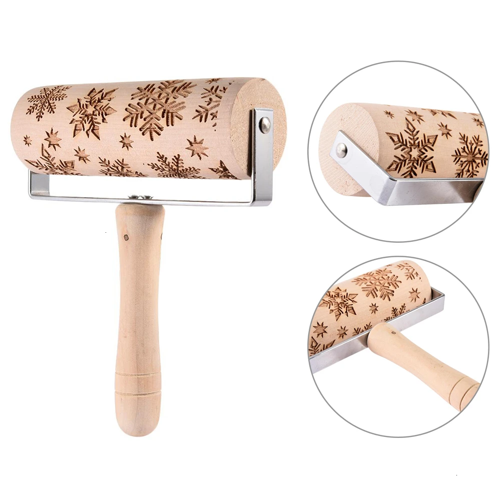 Kitchen Printing Rolling Pin Laser Engraved Durable Hand-held Environmental Protection Embossed Wooden Needle Baking Tools B4
Kitchen Printing Rolling Pin Laser Engraved Durable Hand-held Environmental Protection Embossed Wooden Needle Baking Tools B4