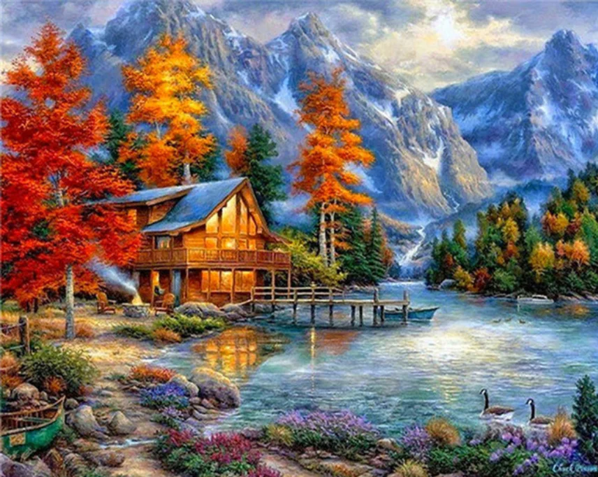 Embroidery Counted Cross Stitch Kits Needlework - Crafts 14 ct DMC Color DIY Arts Handmade Decor -autumn park 2
Embroidery Counted Cross Stitch Kits Needlework - Crafts 14 ct DMC Color DIY Arts Handmade Decor -autumn park 2