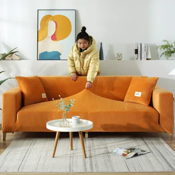 New Solid Color Plush Thicken Elastic Sofa Cover for Living Room Sectional Slipcover Velvet 1/2/3/4 seater Stretch Couch Cover
New Solid Color Plush Thicken Elastic Sofa Cover for Living Room Sectional Slipcover Velvet 1/2/3/4 seater Stretch Couch Cover