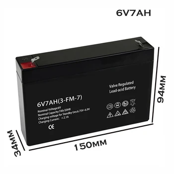 6V 7AH Seal Storage Batteries 6V7AH Chargeable Batteries Lead-acid Battery for Children's Electronic Toy Car Desk Lamp LED Light
6V 7AH Seal Storage Batteries 6V7AH Chargeable Batteries Lead-acid Battery for Children's Electronic Toy Car Desk Lamp LED Light