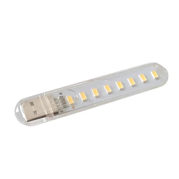 Mini Mobile Power USB LED Lamp DC5V 8 LED Camping Computer Portable Night USB Gadget Lighting For PC Laptop Reading Book Light
Mini Mobile Power USB LED Lamp DC5V 8 LED Camping Computer Portable Night USB Gadget Lighting For PC Laptop Reading Book Light
