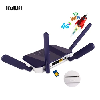 KuWFi 4G LTE CPE WiFi Router 300Mbp Wireless CPE Mobile WiFi Router with SIM Card Slot with good Coverage for PC/Phone/TV BOX
KuWFi 4G LTE CPE WiFi Router 300Mbp Wireless CPE Mobile WiFi Router with SIM Card Slot with good Coverage for PC/Phone/TV BOX