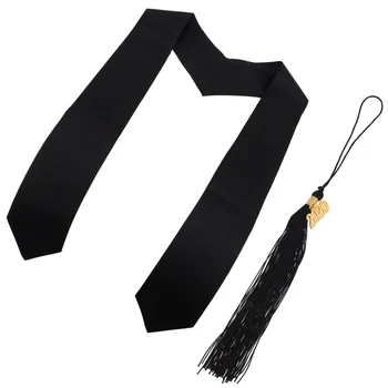 2pcs Bachelor Graduation Gown Stole Cap Tassel Plain Graduation Stole for Bachelor Graduation Students (Black) 
2pcs Bachelor Graduation Gown Stole Cap Tassel Plain Graduation Stole for Bachelor Graduation Students (Black)