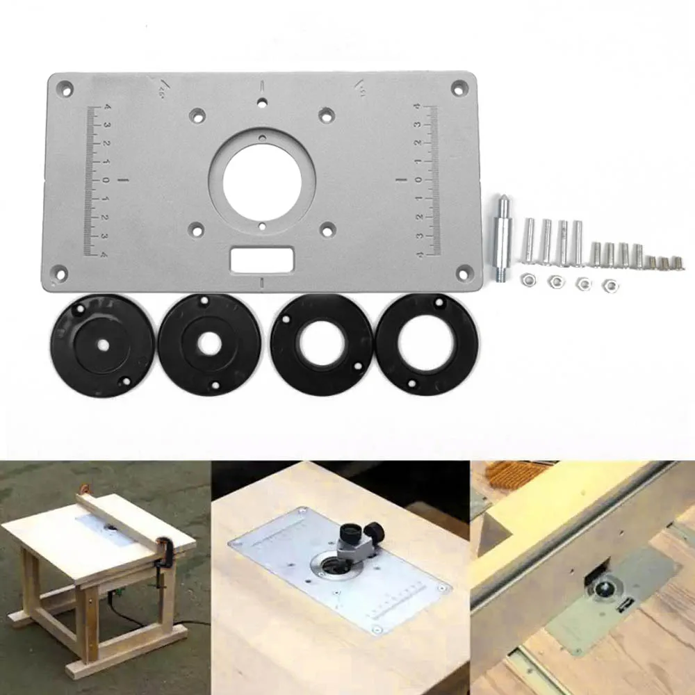Multifunctional Router Table Insert Plate Woodworking Benches Aluminium Wood Router Trimmer Models Engraving Machine
Multifunctional Router Table Insert Plate Woodworking Benches Aluminium Wood Router Trimmer Models Engraving Machine