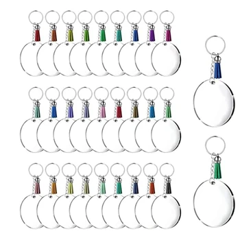 33 Sets Acrylic Transparent Circle Discs Blank Keychains 2 Inch Round Keychain Blanks Keychain Tassels Set for DIY Craft
33 Sets Acrylic Transparent Circle Discs Blank Keychains 2 Inch Round Keychain Blanks Keychain Tassels Set for DIY Craft