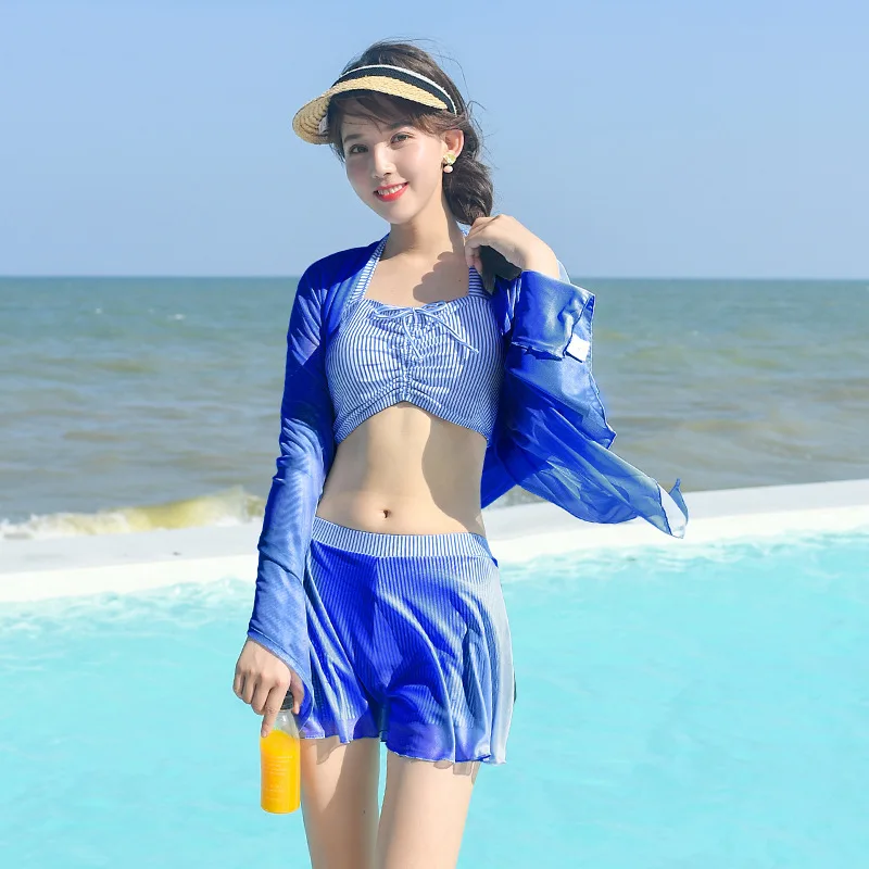 Summer Day New Style Bathing Suit Women's Three-piece Set-Sun-resistant Korean-style Athletic Quick-Dry Conservative Seaside Hip
Summer Day New Style Bathing Suit Women's Three-piece Set-Sun-resistant Korean-style Athletic Quick-Dry Conservative Seaside Hip