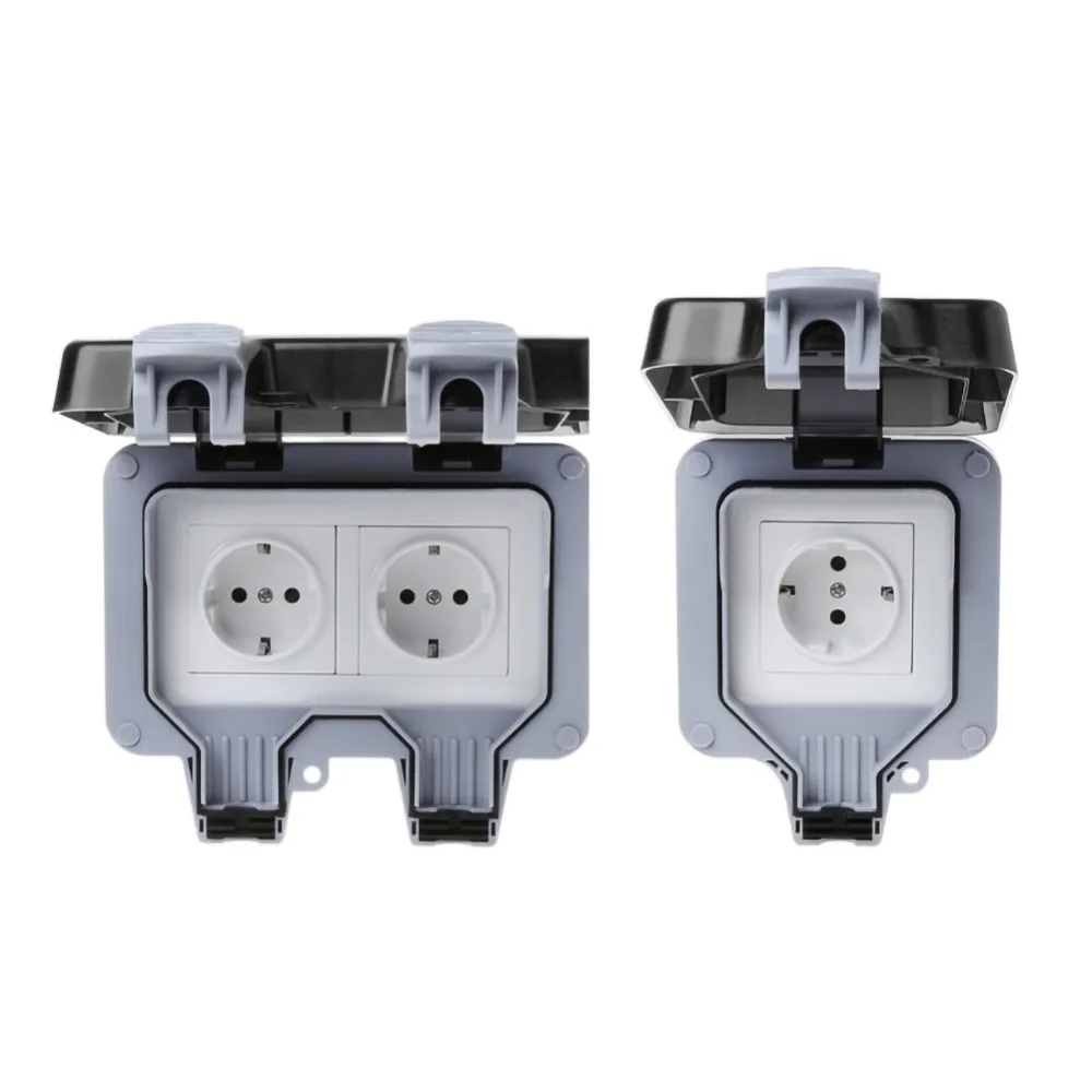 IP66 Waterproof Outdoor Wall Switch Power Socket 16A EU Standard Electrical Outlet Socket Panel AC 110~250V
IP66 Waterproof Outdoor Wall Switch Power Socket 16A EU Standard Electrical Outlet Socket Panel AC 110~250V