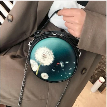 Circular Designer Women Shoulder Bag Leather Chain Crossbody Bag Evening Clutch Handle Bag Ladies Round Bolsa Handbag Female 
Circular Designer Women Shoulder Bag Leather Chain Crossbody Bag Evening Clutch Handle Bag Ladies Round Bolsa Handbag Female