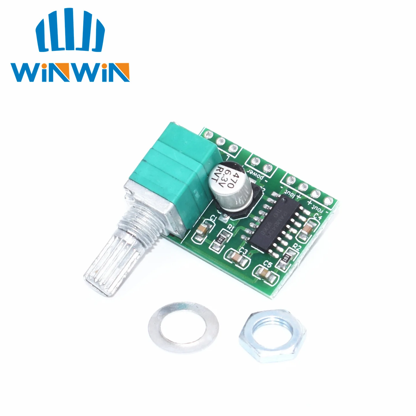 PAM8403 mini 5V digital amplifier board with switch potentiometer can be USB powered
PAM8403 mini 5V digital amplifier board with switch potentiometer can be USB powered