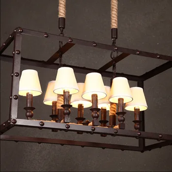 Rusty Iron Retro Industrial Iron Box Pendant Light Dining 8 Head Rope Rust Colored Rectangle Pendant Light Hanging Lamp lampen
Rusty Iron Retro Industrial Iron Box Pendant Light Dining 8 Head Rope Rust Colored Rectangle Pendant Light Hanging Lamp lampen