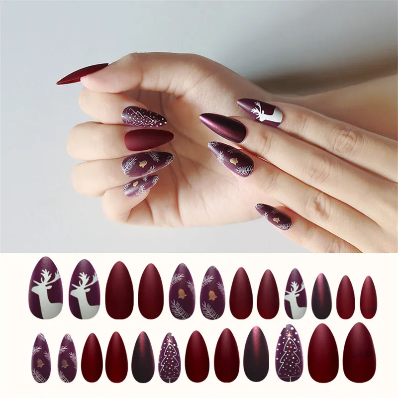 24Pcs New Fake Nails Designer Jewelry Nail Matte Pre-designed Nails Noble Feathers Red Stiletto ABS Nails Decoration Tips
24Pcs New Fake Nails Designer Jewelry Nail Matte Pre-designed Nails Noble Feathers Red Stiletto ABS Nails Decoration Tips