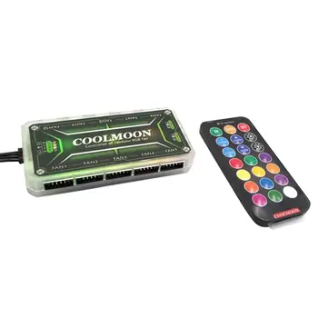 COOLMOON DC12V 5A RGB Lighting Remote Controller LED Color Intelligent Controller Desktops Computer Componentes do Domputador
COOLMOON DC12V 5A RGB Lighting Remote Controller LED Color Intelligent Controller Desktops Computer Componentes do Domputador