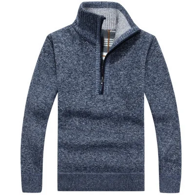 2019 Autumn Winter New Men's Zipper Sweater Pullovers Stand Collar Slim Fit Thick Sweaters Male Solid Color Knitted Pullover 3XL
2019 Autumn Winter New Men's Zipper Sweater Pullovers Stand Collar Slim Fit Thick Sweaters Male Solid Color Knitted Pullover 3XL