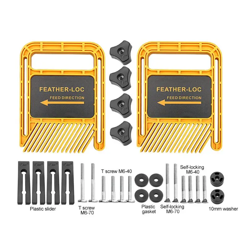 Extended Feather Loc Board Set Multi-purpose Double Featherboards Miter Gauge Slot Woodworking Saw Table DIY Safety Tool
Extended Feather Loc Board Set Multi-purpose Double Featherboards Miter Gauge Slot Woodworking Saw Table DIY Safety Tool