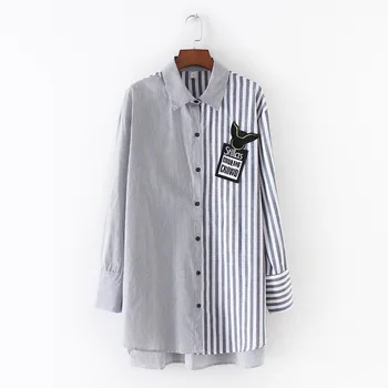 Plus Size Blouses for Women 4xl Spring Summer 2020 New Casual Striped Patchwork Embroidery Turn-down Collar Long Sleeve Shirts
Plus Size Blouses for Women 4xl Spring Summer 2020 New Casual Striped Patchwork Embroidery Turn-down Collar Long Sleeve Shirts