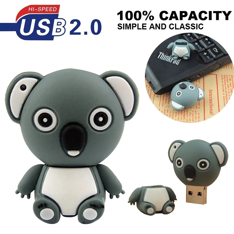 High Speed Cartoon USB Flash Drive USB Stick Pendrive USB 2.0 Kids Gift Koala Pen Drive Free Shiping Memoria USB 32GB 64GB 128MB
High Speed Cartoon USB Flash Drive USB Stick Pendrive USB 2.0 Kids Gift Koala Pen Drive Free Shiping Memoria USB 32GB 64GB 128MB