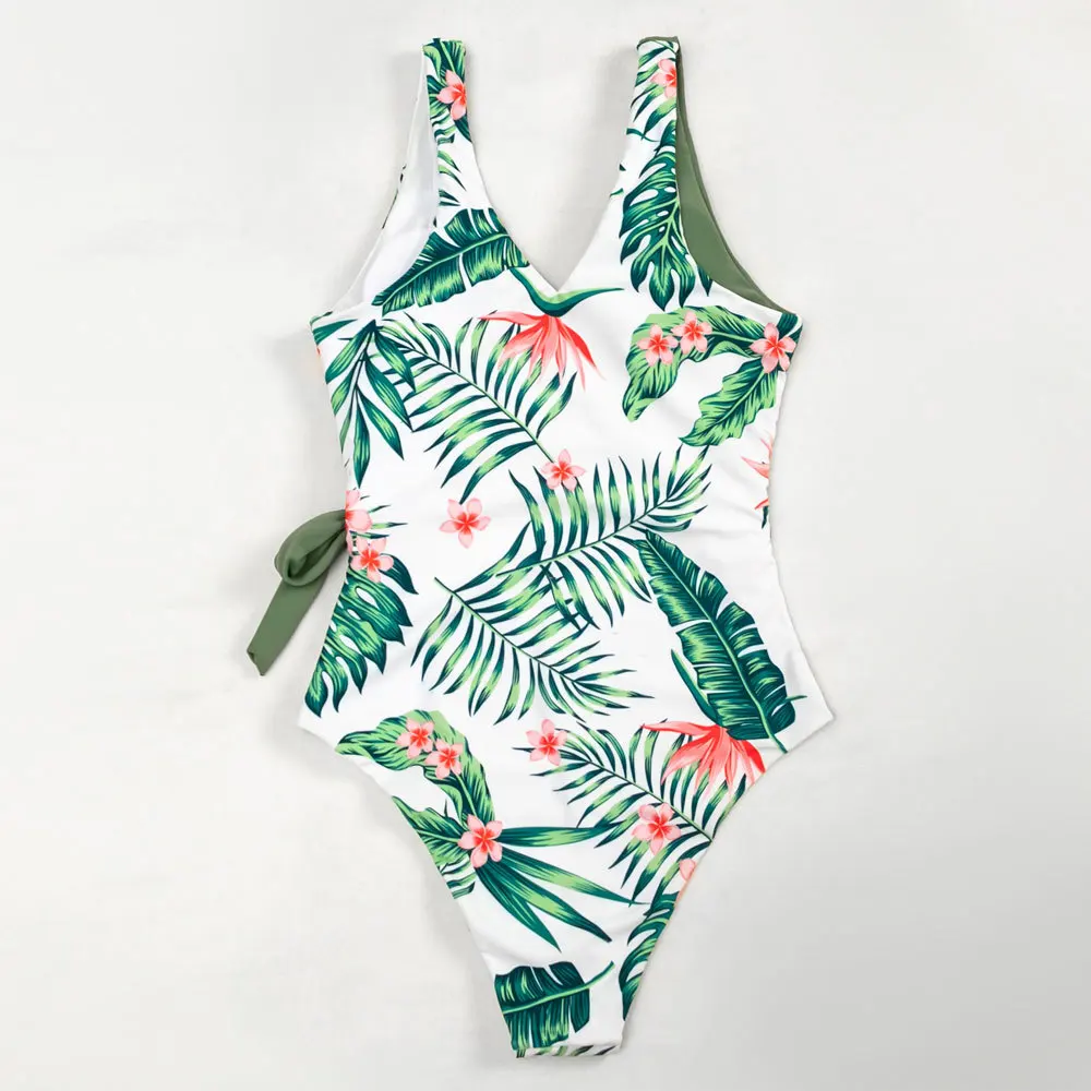 Tropical Patchwork Wrap One Piece Swimsuit - Bohemian Beach