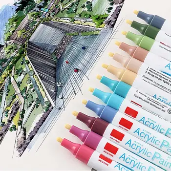 12 Colors Acrylic Paint Art Marker Pen for DIY Graffiti Glass Ceramic Art Painting Drawing Stationery Supplies
12 Colors Acrylic Paint Art Marker Pen for DIY Graffiti Glass Ceramic Art Painting Drawing Stationery Supplies