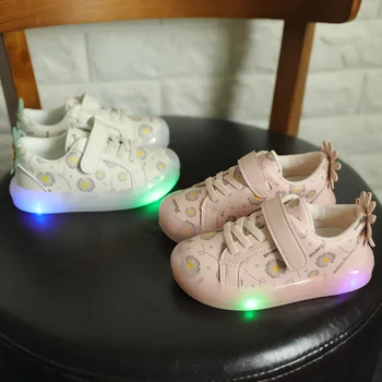 Children Board Shoes 2020 Autumn New Girl casual shoe with LED light Daisy Soft Bottom Fashion Non-Slip Baby lumious Shoes
Children Board Shoes 2020 Autumn New Girl casual shoe with LED light Daisy Soft Bottom Fashion Non-Slip Baby lumious Shoes