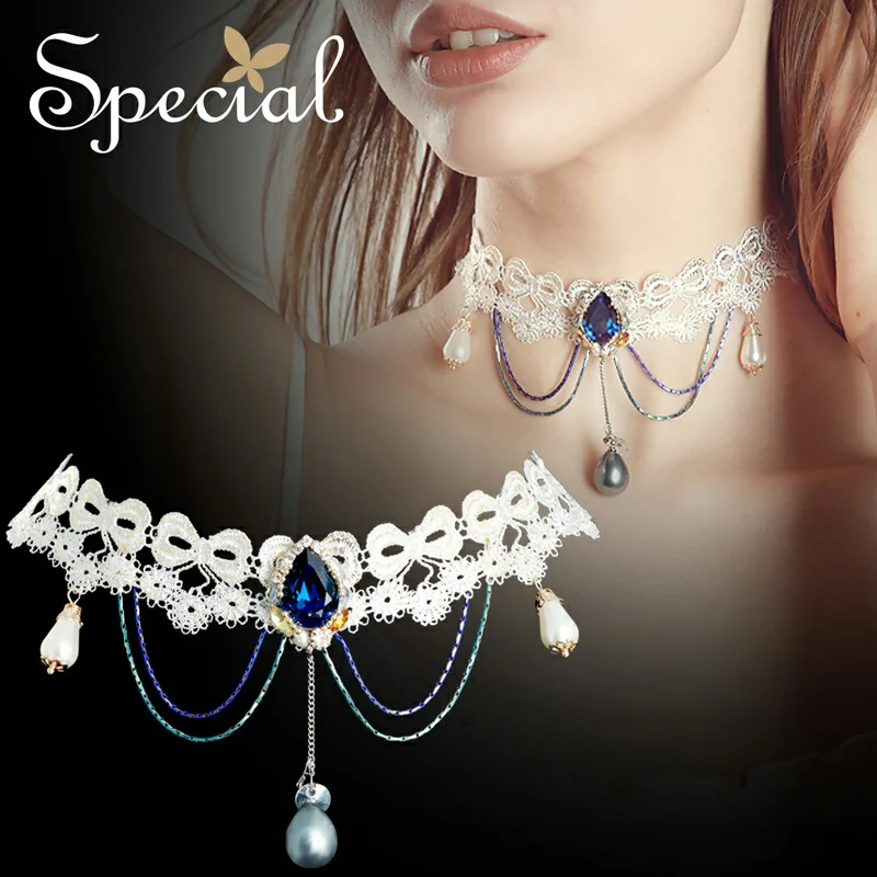 Special Brand Fashion Crystal Choker Necklace Romantic Lace Wedding Maxi Necklace Pearl Jewelry Gifts for Women S1731N
Special Brand Fashion Crystal Choker Necklace Romantic Lace Wedding Maxi Necklace Pearl Jewelry Gifts for Women S1731N