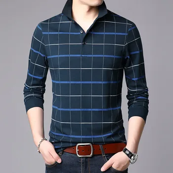 2020 New Fashion Spring Autumn Fall Polo Shirts For Men Long Sleeve Vintage Plaid Print Regular Fit Cotton Casual Business Polos
2020 New Fashion Spring Autumn Fall Polo Shirts For Men Long Sleeve Vintage Plaid Print Regular Fit Cotton Casual Business Polos
